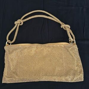 Gold shoulder party bag